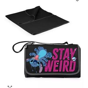 Disney Stitch Stay Weird Outdoor Picnic Blanket Tote